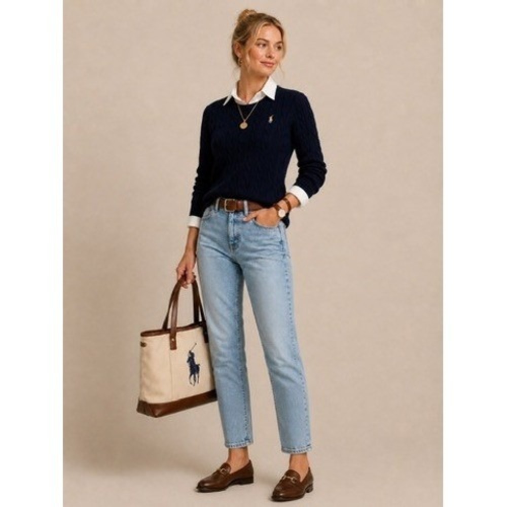 NWT Lauren Ralph Lauren Women's Curvy Mid-Rise Skinny Leg Jeans Size 6 - Picture 2 of 10